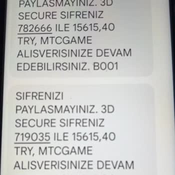 MTCGAME Kredi Kartımdan İzinsiz İşlem Şikayeti