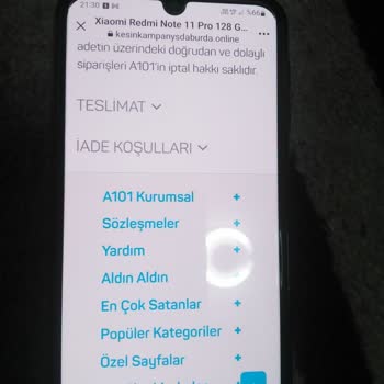 A101 Benzeri Sahte Siteden Mağdur Oldum