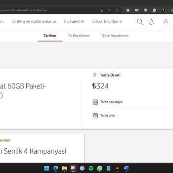 Vodafone Üzerinden 15 Gün Geçmeden Tarife Ücretini Değiştirdi!