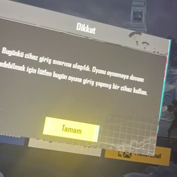 PUBG (Pubgmobile.com) Cihaz Erişim Sınırı
