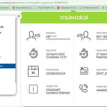 Yurtiçi Kargo Teslim Edilmediği Halde Teslim Edildi Görünen Kargom