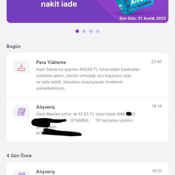 Hadi TOM Pay Hadi Limit Kullandırmıyor