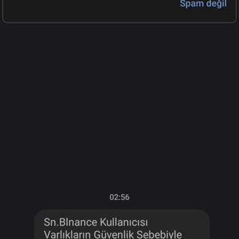 Binance Hesap Dondurulması Mesajı