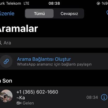 WhatsApp Üzerinden Gelen Yurt Dışı Aramaları Ve Mesajları ( +1 Numara)