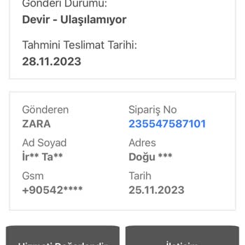 Bir Günde Kargo 235547587101 Numaralı Kargom Devir- Ulaşılamıyor Görünüyor!