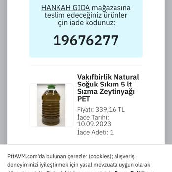 Epttavm Kalitesiz Zeytinyağı Hayal Kırıklığı