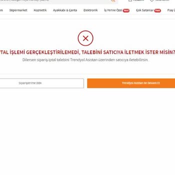 Trendyol Pull & Bear Mağazasından Verdiğim Siparişimi İptal Edemiyorum