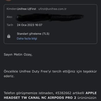 Unifree Duty Free Unifree TR Yanıltıcı Politika İle Spot, Garantisiz Ürün Satıyor!