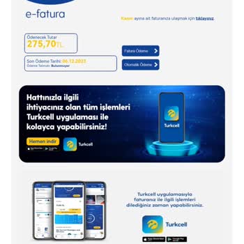 Turkcell Kapalı Hatta Fatura Kesme