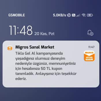 Migros Habersiz Sipariş İptali ve Müşteri Ayrımcılığı