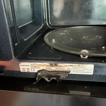 Samsung Mikrodalga Kapağı Yanığı Plastik Erimesi