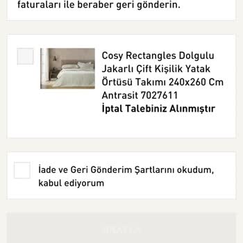 English Home Siparişimi İptal Etmiyor. Paramı Vermiyor.