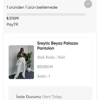 Oyku Wear İade İşlemi Gerçekleşmiyor Ve Müşteri Hizmetleri Yanıt Vermiyor