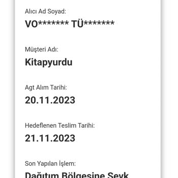 AGT Kurye (aynigunteslim.com) Bir Türlü Gelmeyen Kargo