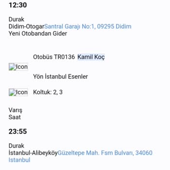Kamil Koç Sefer Değişikliği Mağduriyet