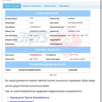 Petra Roasting Co. Siparişim Teslim Edilmediği Halde Teslim Edildi Görünüyor