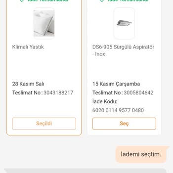 Madame Coco Habersiz Siparişin İptali