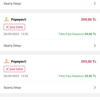 Tıkla Gelsin Üstünden Sipariş Gelmiyor