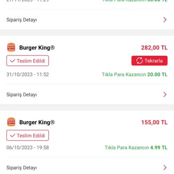 Tıkla Gelsin Üstünden Sipariş Gelmiyor