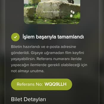 Paribu Cineverse Bilet İptali Yapamadığım İçin Bilet İptal Ücretini G
