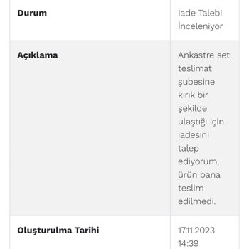 Kumtel Siparişimin Para İadesi Yapılmadı