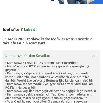 Yapı Kredi Sunduğu Ek Taksiti Vermemesi