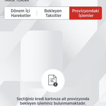 Ziraat Bankası Kredi Kartı Hareketleri