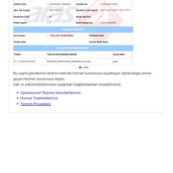 Aras Kargo Aras İnatla Kargo Getirmiyor.