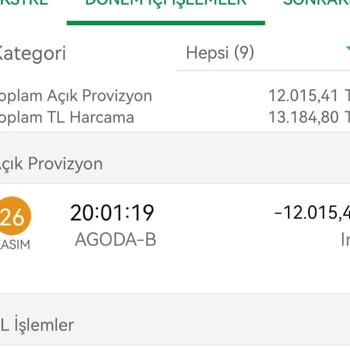 Agoda B Bonus Kartımdan 12 Bin TL Çekti!