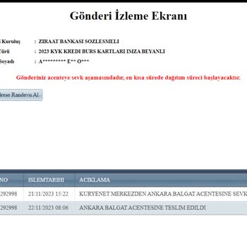 Kuryenet Balgat Şubesi Sorumsuzluğu