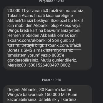Akbank Faizsiz Nakit Avans