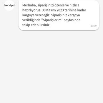 Trendyol Verilen Sipariş İçin Ürün Gecikmesi