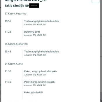 Amazon Türkiye Teslimat Sorunu