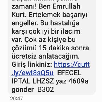 Fatih Çoban Danışmanlık Dares. D. M SMS İstemiyorum