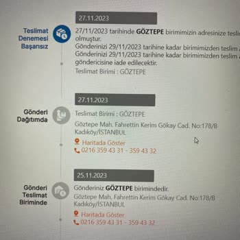 MNG Kargo Göztepe Şube Kargo Teslim Etmemesi/cevap Vermemesi