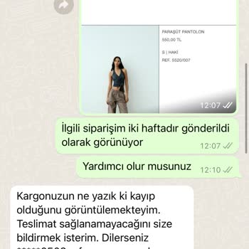 Zara Teslim Edilmeyen Kayıp Ürün