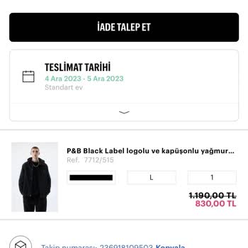 Pull and Bear Hatalı Beden Gönderimi