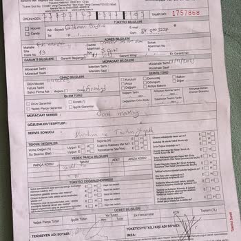 Hoover Parça Tedarik Edilememesi