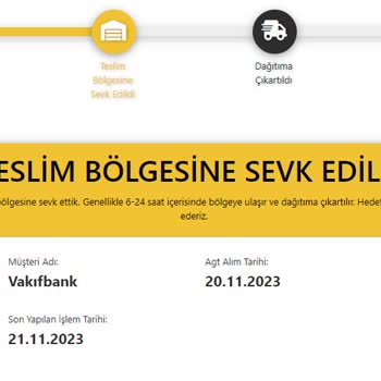 VakıfBank Ve AGT Kurye Teslimat Gecikmesi Sorunu