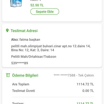 Migros Market Eksik Sipariş