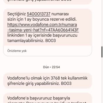 Vodafone Rezerve Numaralar Sevisi
