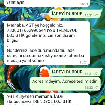 AGT Kurye (aynigunteslim.com) Kargom Habersiz İade Edildi Ve Bilgi Alamıyorum!