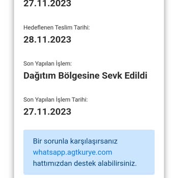 AGT Kargo Ürünü Teslim Edememe