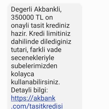 Akbank Fatura Talimatına İstinaden Verilmesi Gereken Bedel