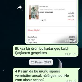 OZSARICAM Ürün 1 Aydır Tarafıma Ulaşmadı