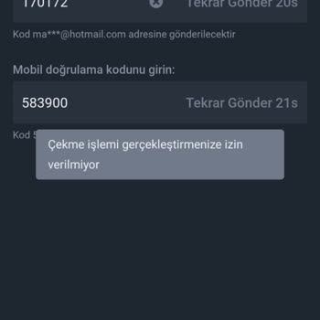 Binance TR Kripto Ve Türk Lirası Çekemiyorum