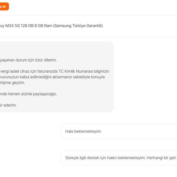 Hepsiburada Vergi İadesiz Cihaz Fatura Problemi