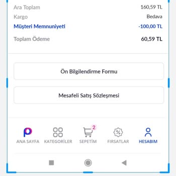 Pazarama Ürün Teslim Edilmeden İade Oluşturulması