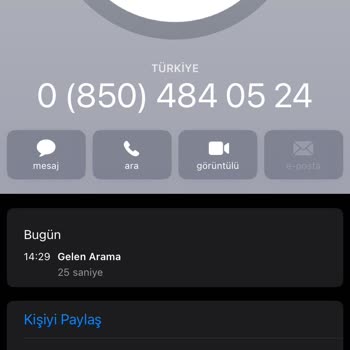 0850 484 05 24 Sahte Arama Yapıldı