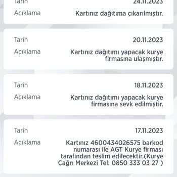 AGT Kurye (aynigunteslim.com) Ziraat Genç Kartım